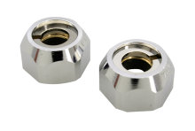 Omløber 1/2" x 10 mm krom 2 stk.